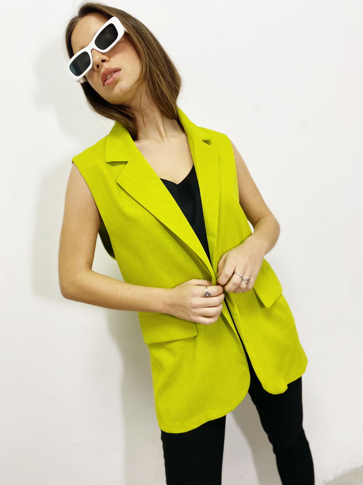 Chaleco on sale amarillo mujer